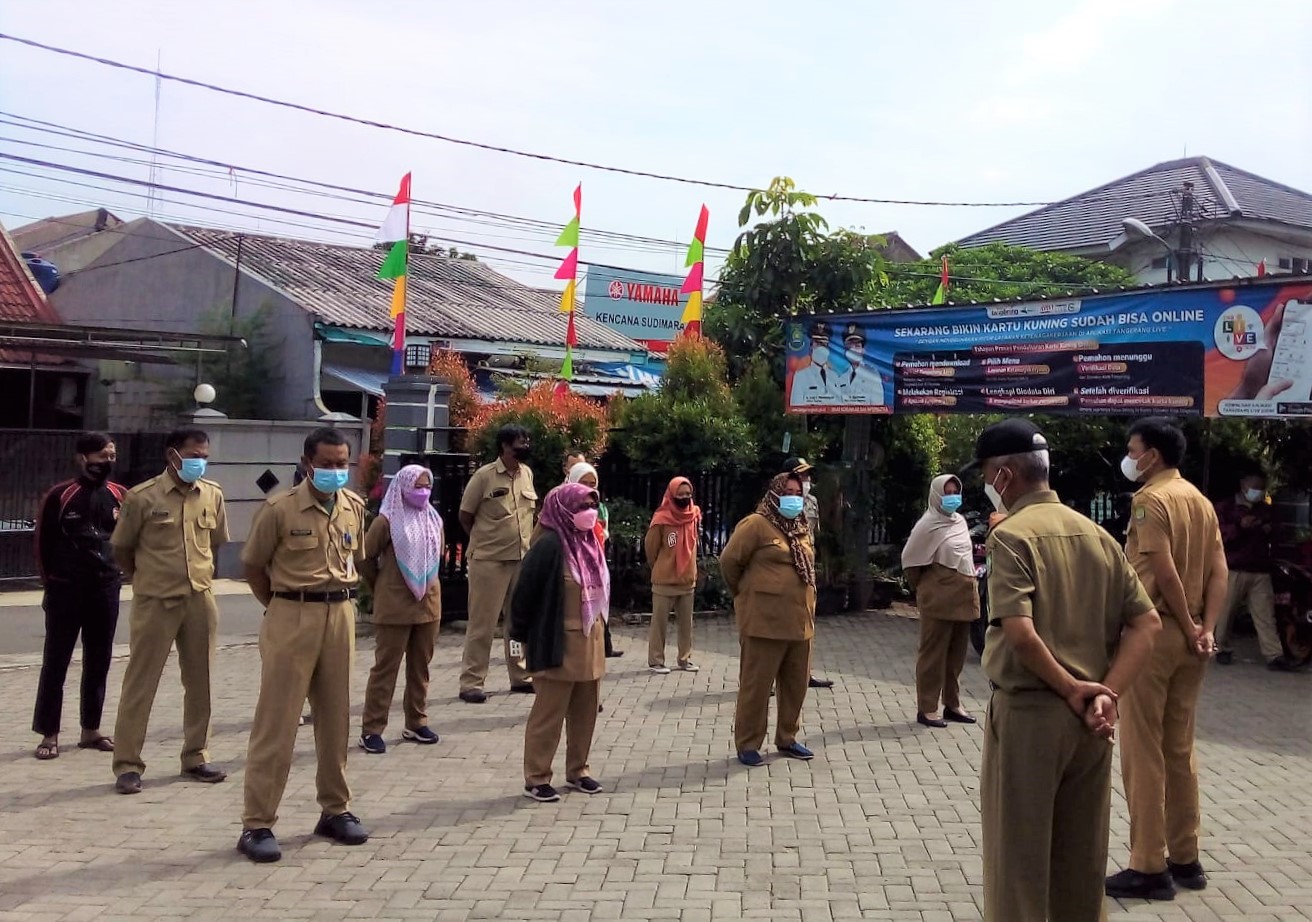 Wawaran Prokes & Himbauan Vaksinasi bersama Binwil DLH di Jl. Majapahit RW 01, 02 dan 03