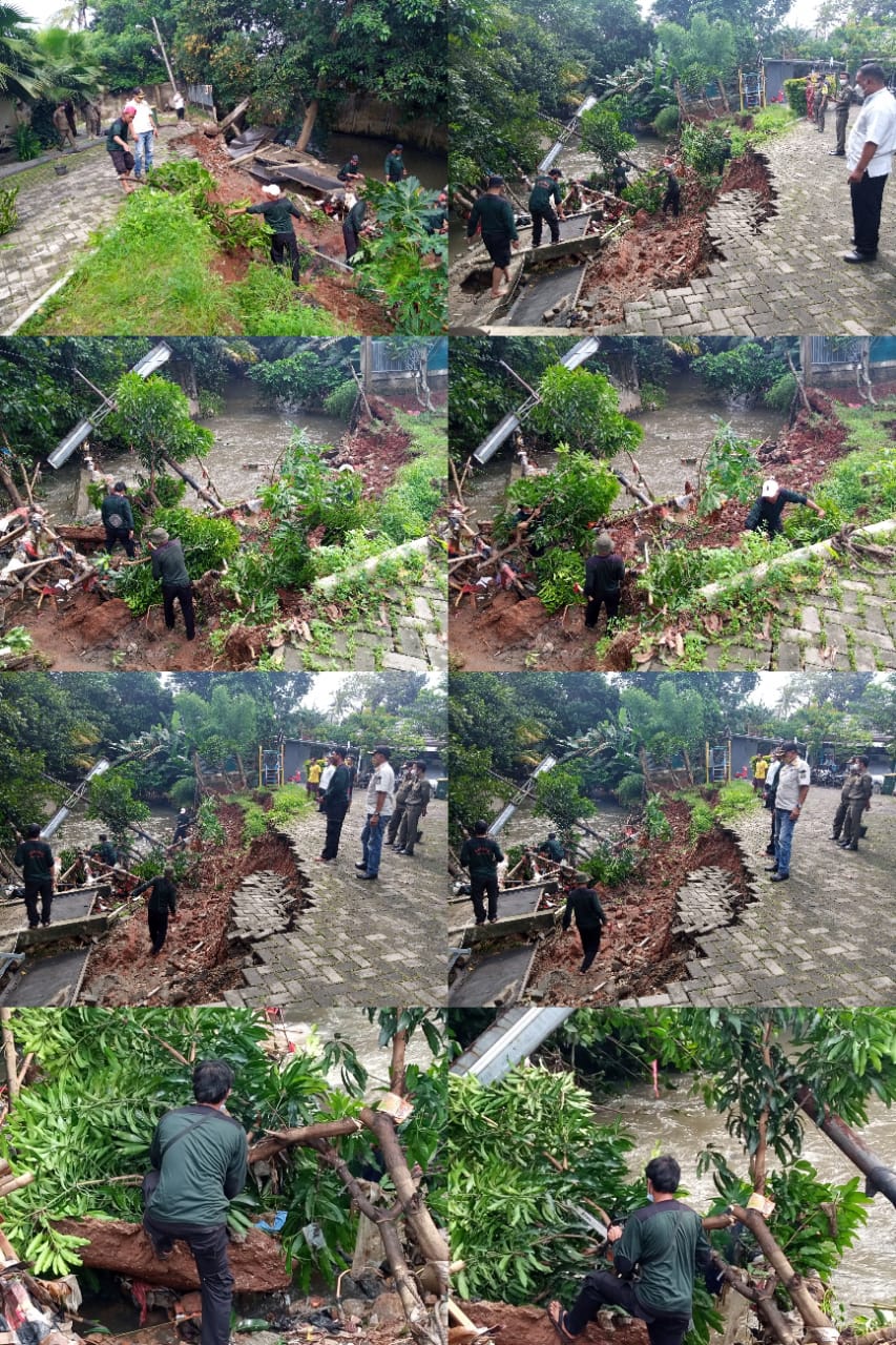 Kegiatan Evakuasi Pohon Tumbang di Sungai Kali Wetan RW 03 Sudimara Selatan