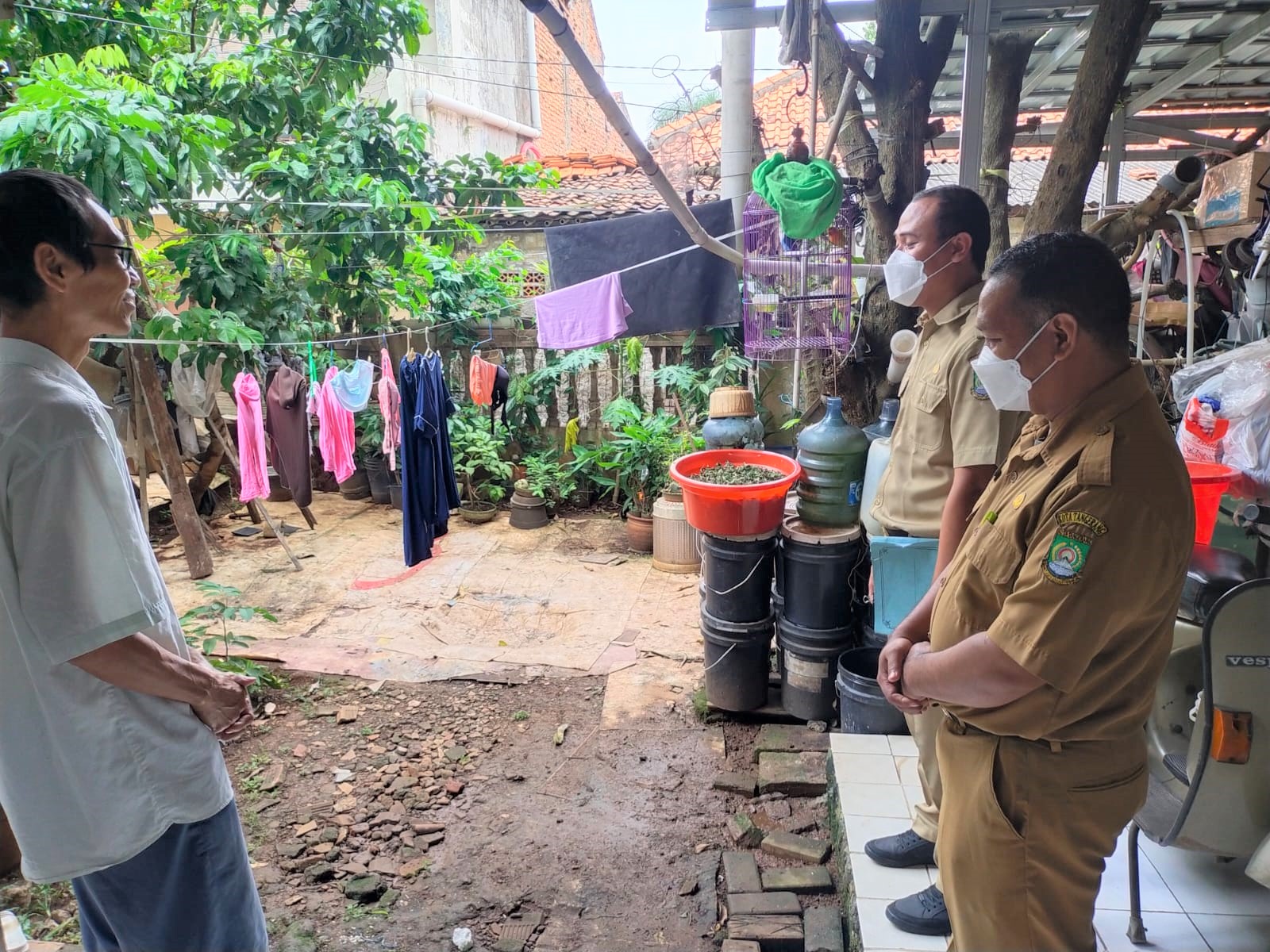 Pendampingan DLH Kota Tangerang Terkait Pengadaan Dream Air Penampugan Air Hujan di Wilayah Kelurahan Paninggilan
