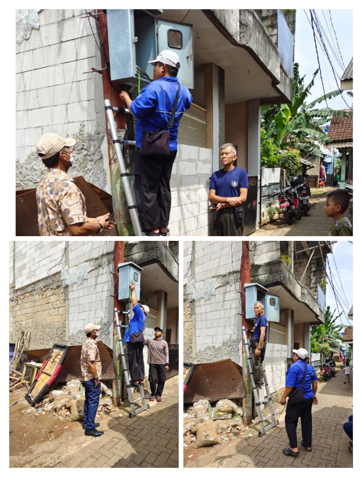 Perbaikan Lampu PJU Tangerang Terang oleh Tim Teknisi Kecamatan di Wilayah Kelurahan Paninggilan