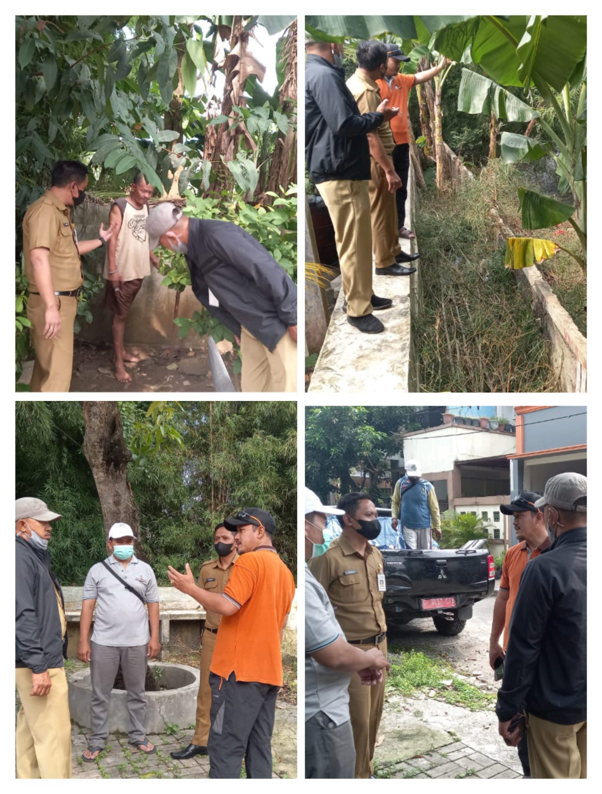 Monitoring Perbaikan Pompa Air dan Tembok Akibat Pohon Besar Longsor di Pondok Lakah Permai Kelurahan Paninggilan