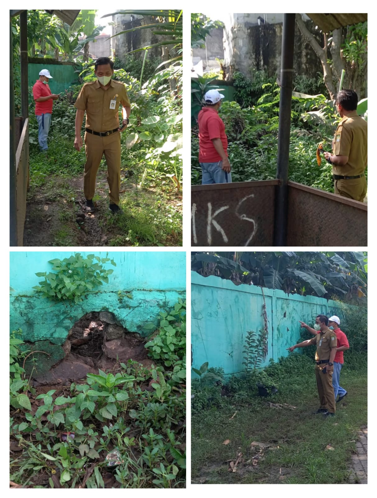Tindaklanjut laporan warga terkait pagar tembok yang berlubang di Pondok Lakah Permai RW 16 Kelurahan Paninggilan