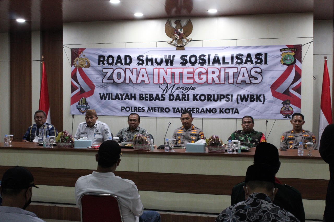 Kegiatan Road Show Sosialisasi Zona Integritas Wilayah Bebas dari Korupsi (WBK) oleh Polres Metro Tangerang Kota