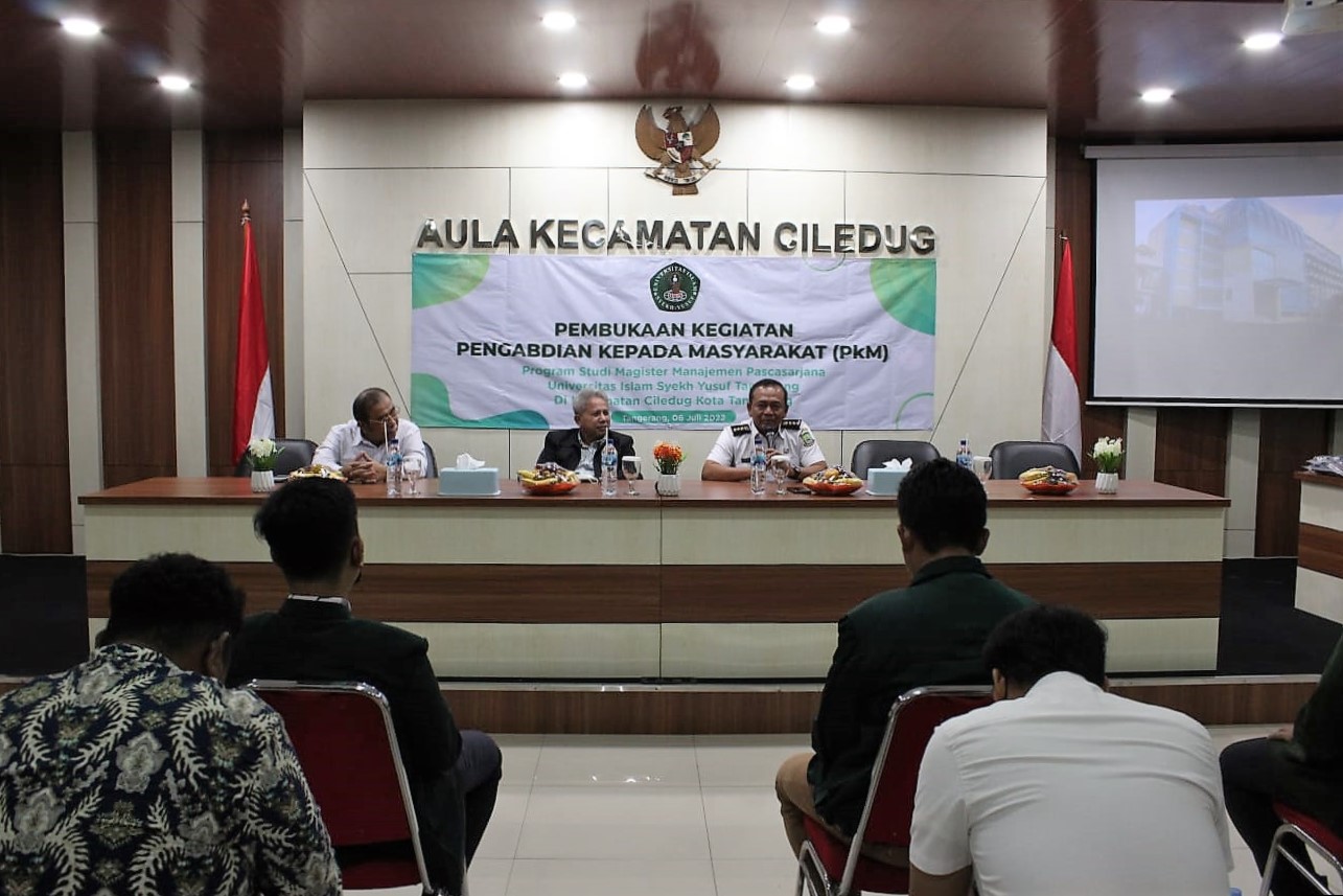 Pembukaan Kegiatan Pengabdian Kepada Masyarakat (PKM) Program Studi Magister Universitas Islam Syekh Yusuf Tangerang