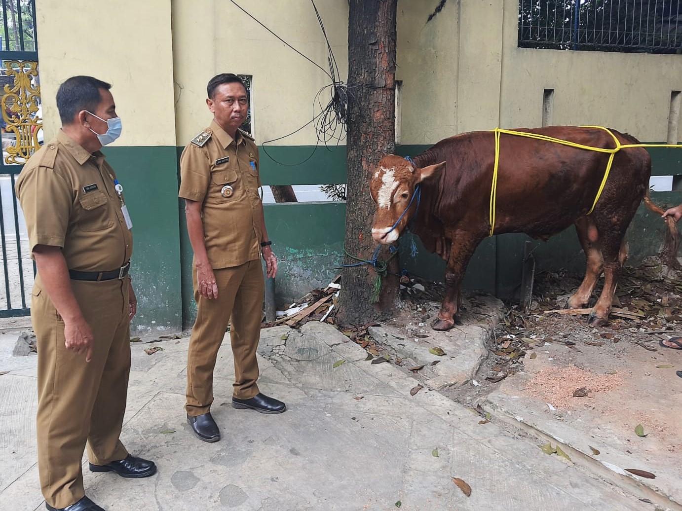 Monitoring Kegiatan Pemotongan Hewan Kurban di Pasar Saraswati RT 003 RW 003 Kelurahan Sudimara Barat