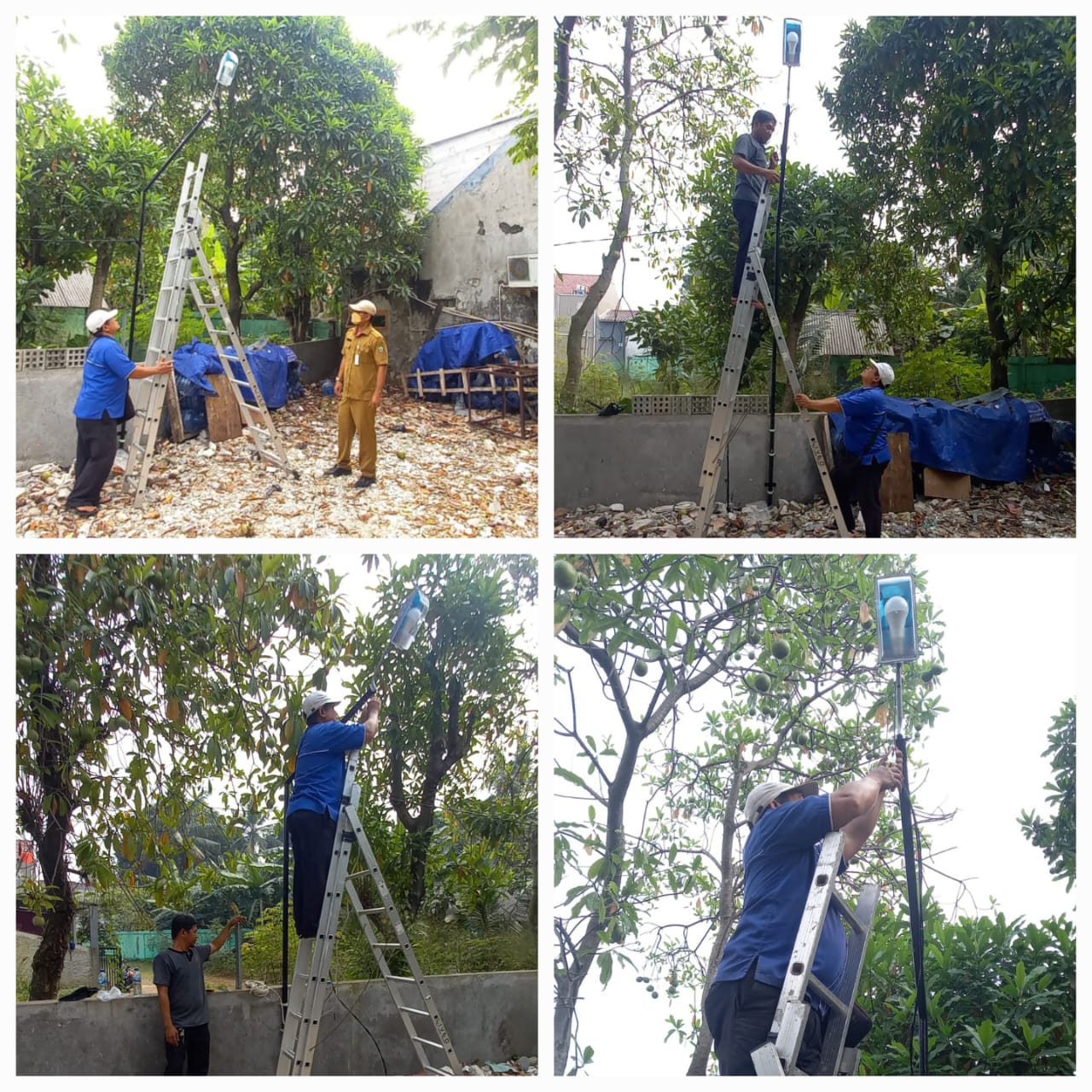 Monitoring Perbaikan PJU Kampung Terang oleh Tim Teknisi Kecamatan di RW 014 Kelurahan Paninggilan