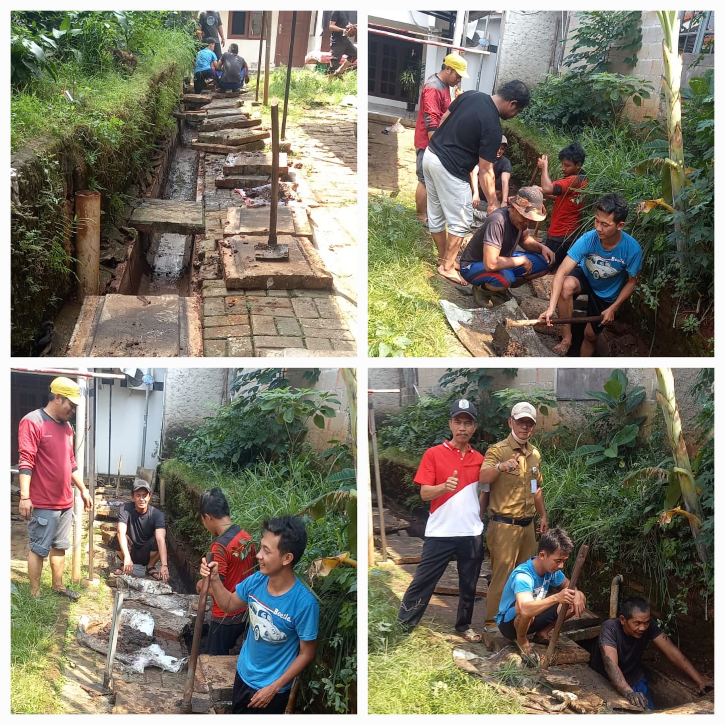 Kegiatan Normalisasi Saluran Air oleh Satgas Kebersihan Kecamatan di Lingkungan RW 001 Kelurahan Paninggilan