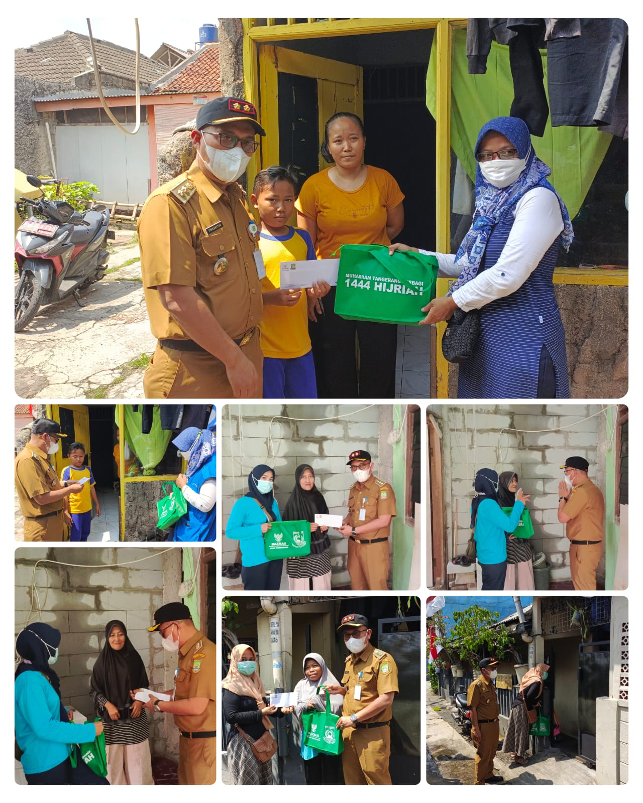 Pendistribusian Bantuan Paket Santunan Yatim dari Baznas Kota Tangerang kepada Warga Kelurahan Sudimara Jaya