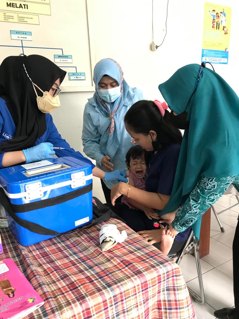 Monitoring Posyandu  MELATI di RW 012  dalam Rangka Bulan Imunisasi Anak Nasional