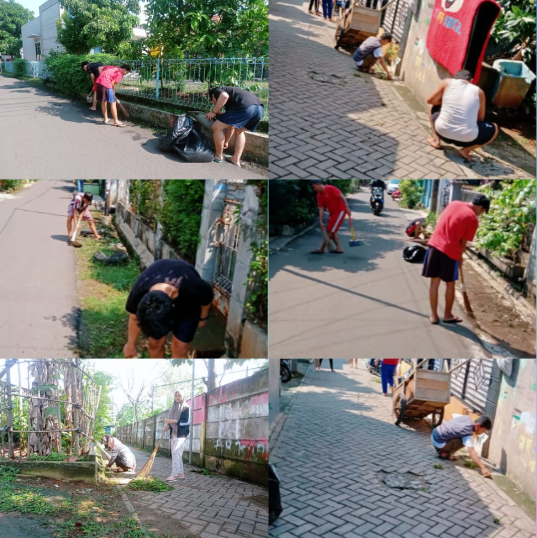 Kegiatan Kerja Bakti Lingkungan oleh Warga RT 005-009 Kelurahan Sudimara Timur