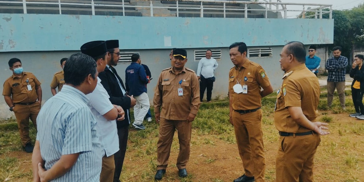 Monitoring Persiapan Kegiatan Festival Maulid Tingkat Kota Tangerang bersama Kadispora dan Ka. GP ANSOR di Stadion Mini Sudimara Barat
