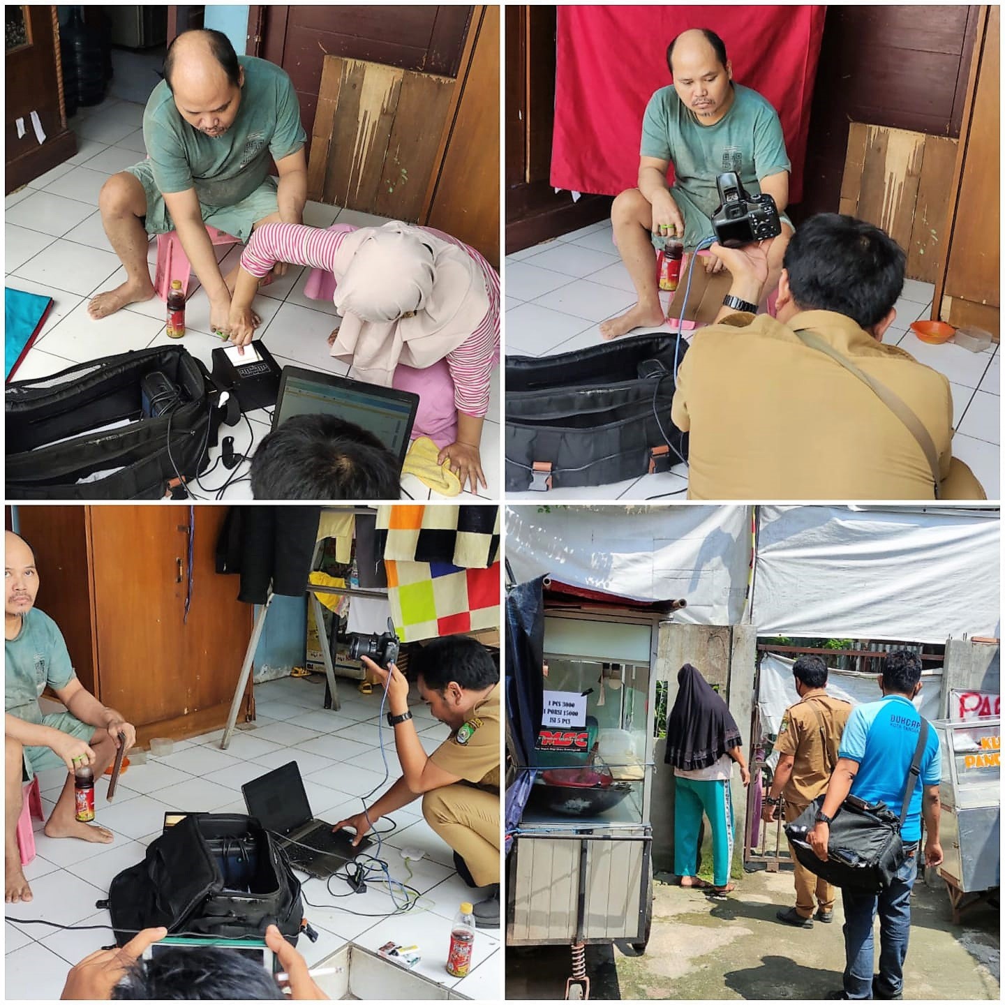 Kegiatan Perekaman KTP bagi ODGJ oleh Disdukcapil di Jl. Tanah Seratus RT 003-006 Kelurahan Sudimara Jaya