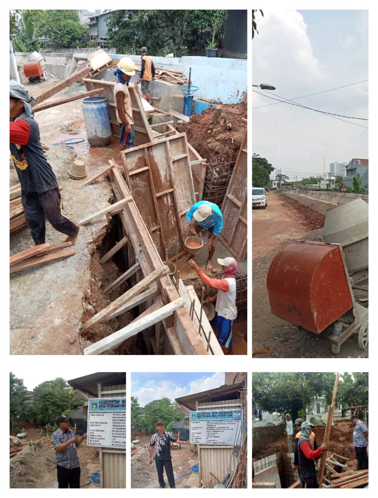 Monitoring Pembangunan Sistem Pengendalian Banjir di Duren Villa RW 012 Kelurahan Sudimara Selatan