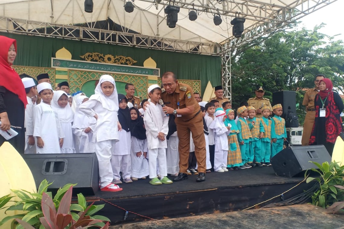 Bersama Camat Pinang Monitoring Perlombaan dalam Kegiatan Festival Maulid Kota Tangerang