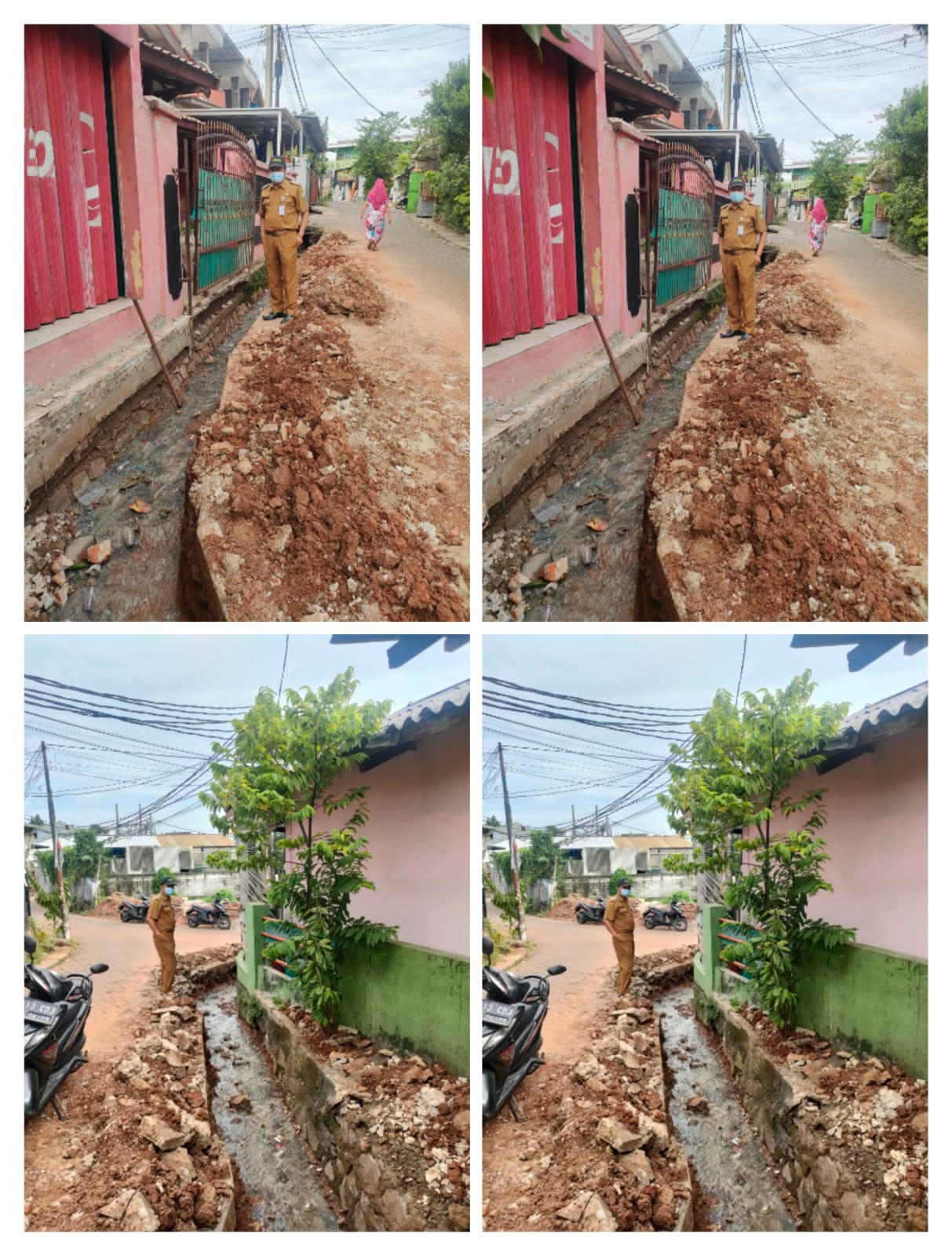 Monitoring Perbaikan Drainase oleh DPUPR Kota Tangerang di Wilayah RT 003 RW 008 Kelurahan Sudimara Timur