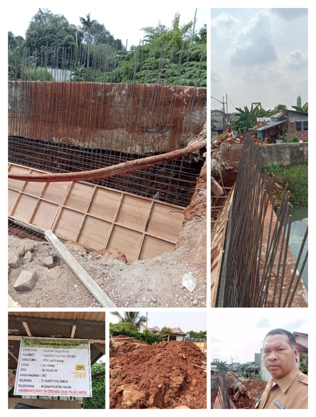Monitoring Pembangunan Turap Air oleh DPUPR Kota Tangerang di Komplek Duren Villa RW 12 Kelurahan Sudimara Selatan