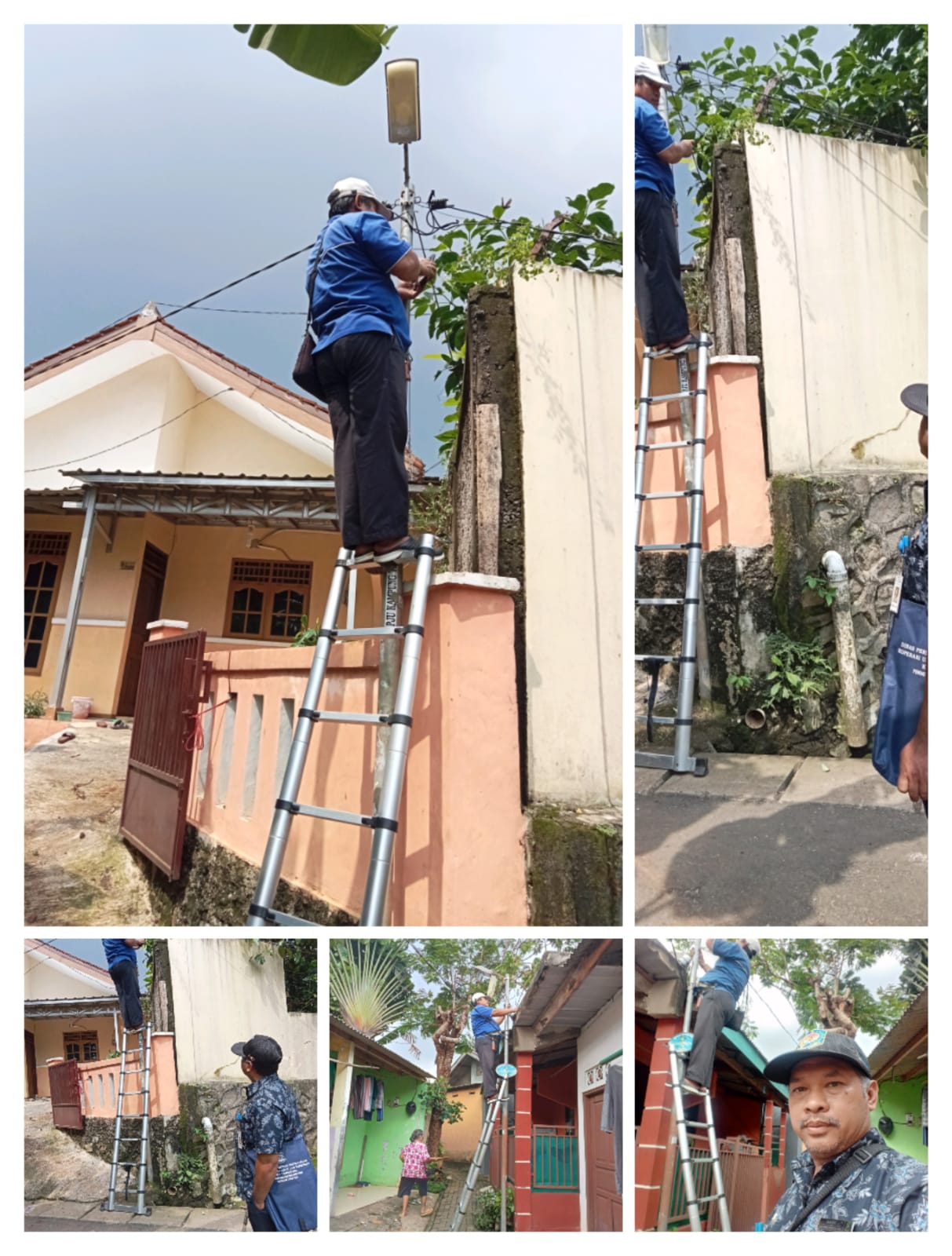 Monitoring Perbaikan Lampu PJU Kampung Terang oleh Tim Teknis Kecamatan di RW 06 dan 07 Kelurahan Sudimara Selatan