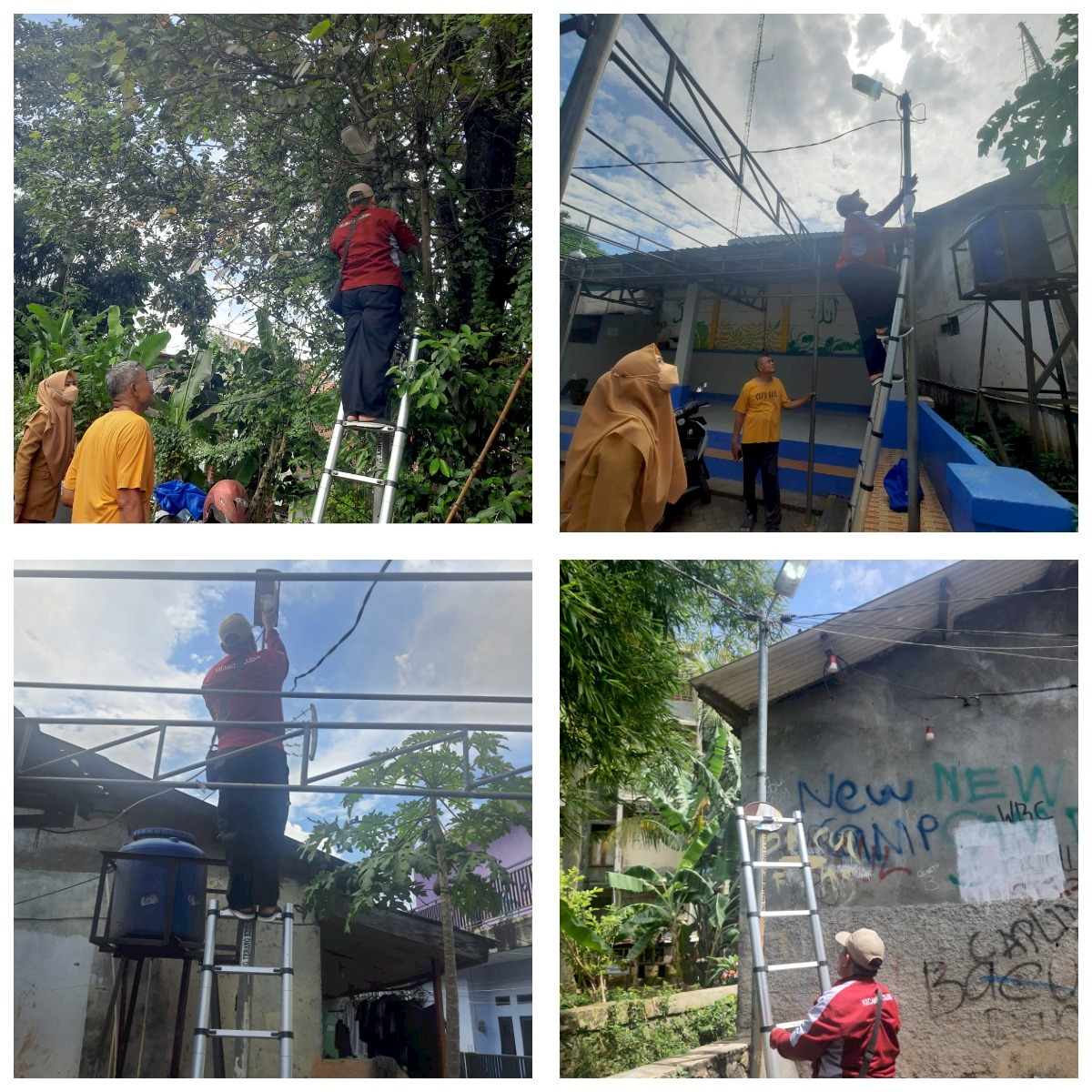 Monitoring Perbaikan Lampu PJU Kampung Terang oleh Teknisi Kecmatan di Wilayah Rt 01 Rw 05 Kelurahan Sudimara Barat