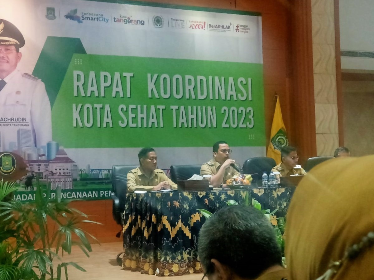 Menghadiri Rapat Koordinasi Kota Sehat Tahun 2023 di RR Al-Amanah Puspem Kota Tangerang