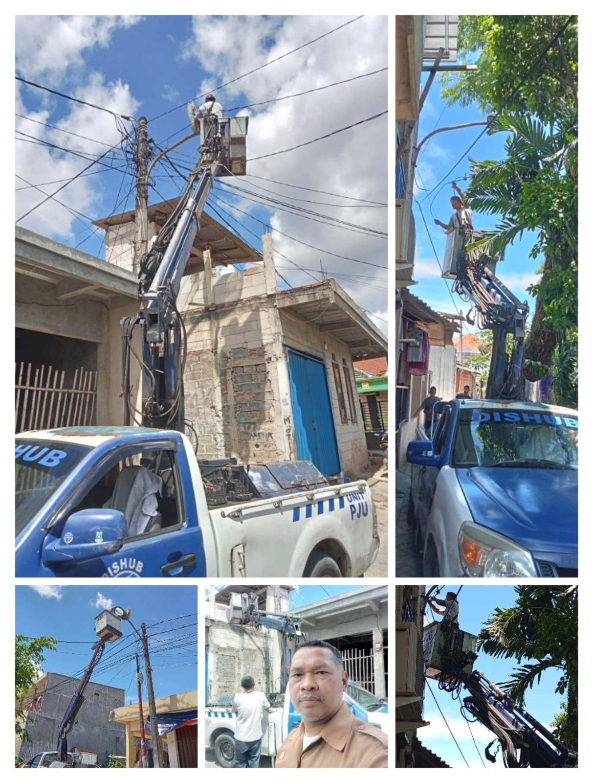 Monitoring Perbaikan Lampu PJU Kampung Terang oleh Dishub Kota Tangerang di Jl Beringin Kelurahan Sudimara Selatan